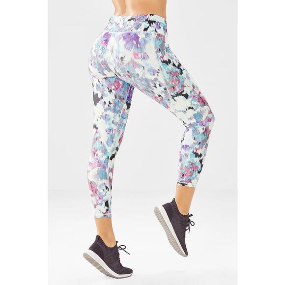 FABLETICS Women’s Multicolored Floral Fresco Print Gia Powerlite Capri Size Smal - Picture 1 of 10